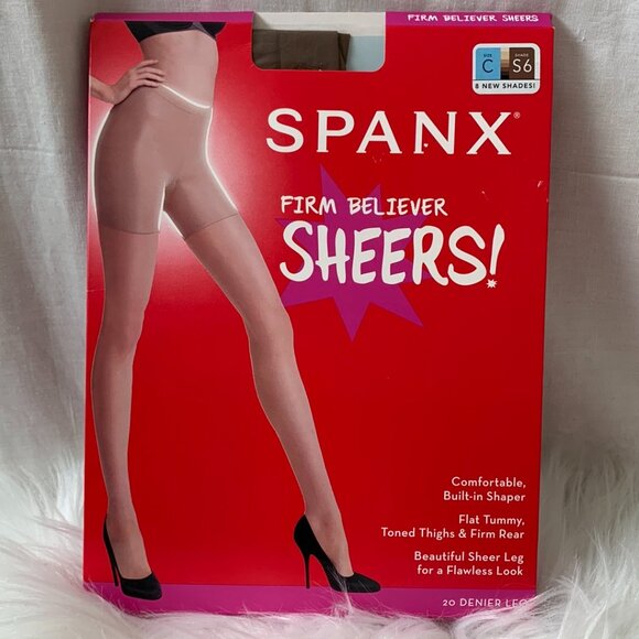 SPANX Full Length & High Waisted Full Length Sheer Hosiery in Dark Brown Sz C - Picture 2 of 5
